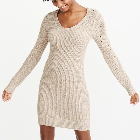 Abercrombie & Fitch Dresses & Skirts - Abercrombie & Fitch Beige Sweater Dress Size Small